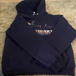 Jerzee’s Navy Blue Men’s Hogwarts Graphic Hoodie